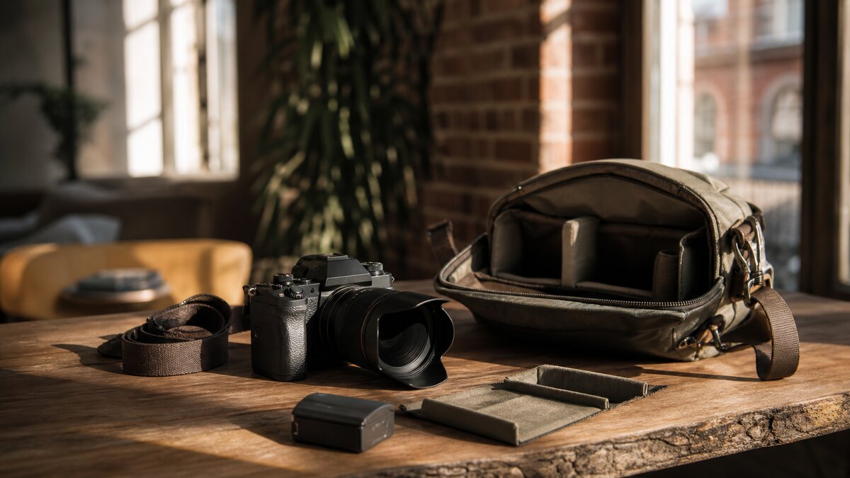 Matériel photo posé sur une table : l’équipement des photographes professionnels indépendants à Toulouse.